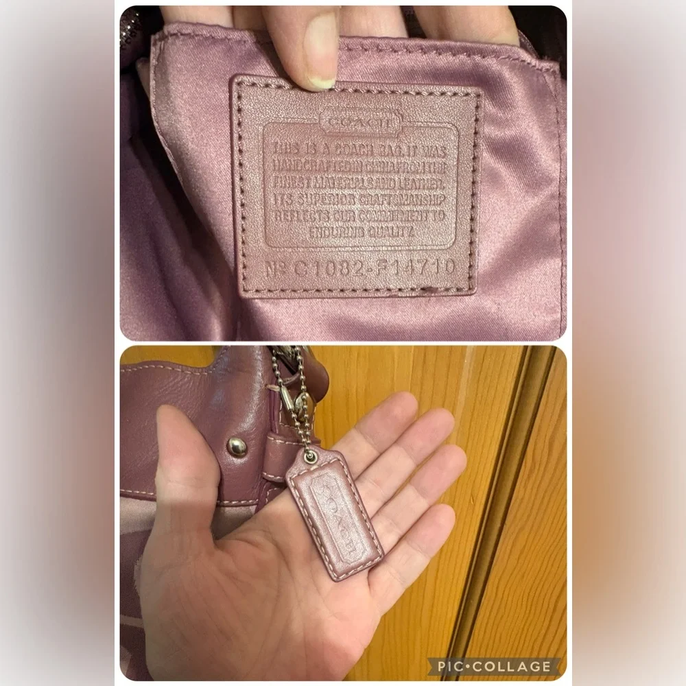 Coach Zoe Optic Signature Large Hobo Handbag Ex Cond FIRM RESERVED - Picture 10 of 11